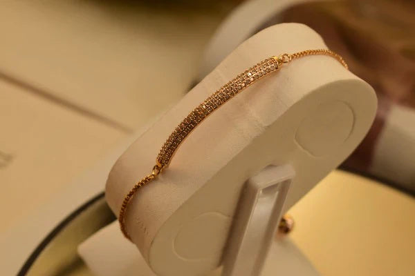 Stylish Crystal Golden Zircon Bracelet For Girls/Women